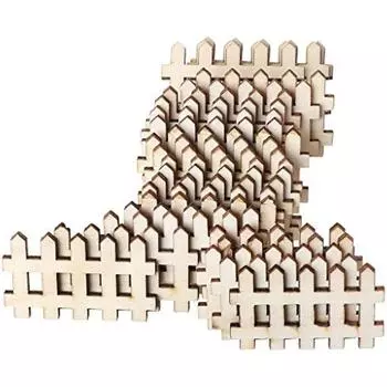50 шт., украшение для деревянного забора, деревянный забор в форме скрапбукинга, деревянные вырезы, деревянный орнамент для поделок, украшения для дома/вечеринки