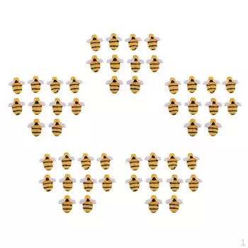 50 шт., украшение в форме пчелы с плоской задней частью из смолы для изготовления ювелирных изделий