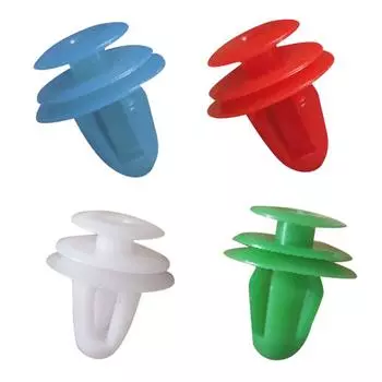 50 шт. универсальных креплений для дверных панелей, комплект фиксированных зажимов для внутренней отделки автомобиля, зажимная пряжка, фиксатор для внешнего колеса, белый цвет синий