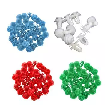 50 шт. Универсальный крепеж для дверной панели, износостойкие фиксированные зажимы, набор заклепок, легкий зажим, нажимной фиксатор, синий красный