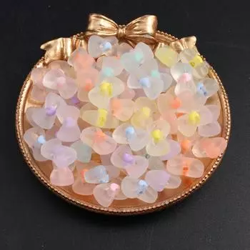 50 шт./упак., акриловые бусины для галстука-бабочки ручной работы, мини свободные бусины для изготовления ювелирных изделий, ожерелья, браслеты, серьги, аксессуары 15x10 мм 50Pcs/15x10mm