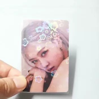50 шт./упак. блестящие лазерные фотокарточки Love Heart 58 мм*89 мм Kpop Toploader Card Idol Photo Cards Защитная сумка для хранения 58*89mm