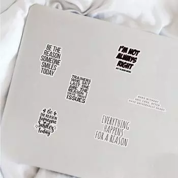 50 шт./упак. Наклейки с граффити, симпатичные, вдохновляющие, самоклеящиеся, вдохновляющие слова, компьютерные наклейки, канцелярские принадлежности