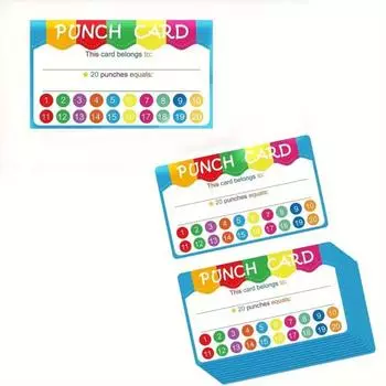 50 шт./упак. Образовательные Мотивационные Перфокарты Поощрительные Яркие Перфокарты Бизнес 50pcs
