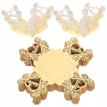 50 шт. упаковочной бумаги для шоколада, конфет, трюфелей, лоток для упаковки, украшение для детского душа, свадьбы, дня рождения 3.5X3.5X3.5CM белый