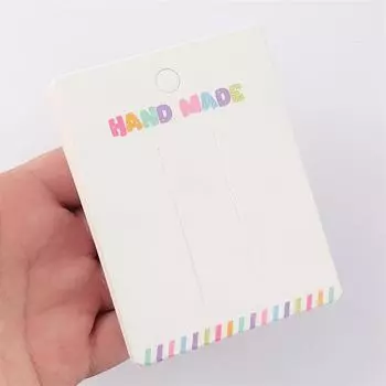 50 шт. Упаковочные карточки для заколок Карточки для демонстрации ожерелий с пакетами Карточки для демонстрации ювелирных изделий Самозапечатывающиеся пакеты Бумажные этикетки Бирки 7.5*12cm