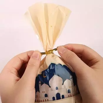 50 шт., упаковочный пакет для печенья, подарочный пакет на Рождество, Хэллоуин, праздничная атмосфера, подарочный пакет для конфет, хлеба, снежинок, кондитерских изделий, OPP, плоский карман 50pcs чёрный