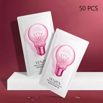 50 шт. VENZEN ниацинамид арбутин маска для омоложения кожи увлажняющая маска для сна 50PCS розовый
