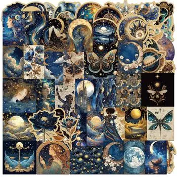 50 шт. Виниловые наклейки для ноутбука Эстетичные Мультяшные Таинственные Необычные Вселенные Наклейки для багажа Гитары Телефона Дневника Водонепроницаемые Граффити