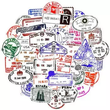 50 шт. Винтажные прозрачные почтовые марки, наклейки, наклейки для багажа, альбома, канцелярских принадлежностей, телефона, чемодана, детские наклейки, игрушки своими руками 50pcs