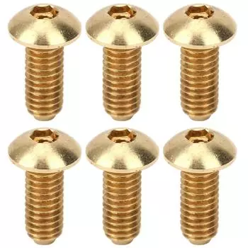 50 шт. Винты с шестигранным углублением, полукруглая головка, крепежные элементы из чистой меди, M4 x 12 мм