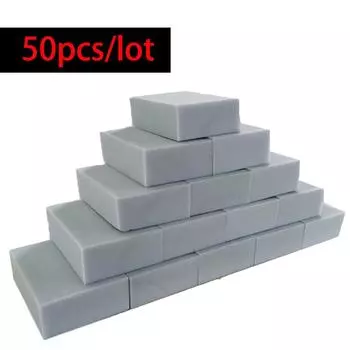 50 шт. Волшебная губка-ластик, меламиновая губка, чистящее средство для кухни, чистящая губка для офиса, ванной комнаты, бытовые чистящие средства 100*60*20 мм