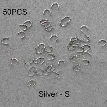 50 шт. Высококачественные прочные вертлюжки для самостоятельной сборки, Легкое вращение, Латунные вертлюжки с легким вращением, Аксессуары для рыболовных приманок S серебряный