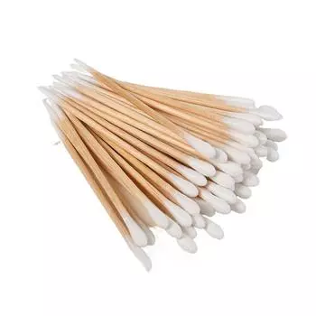 50 шт., ватные палочки с двойной головкой, женские ватные палочки для макияжа, наконечник для медицинских деревянных палочек, инструменты для чистки ушей носа, здравоохранения onesize