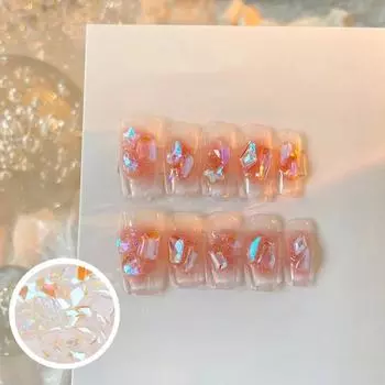 50 шт. великолепные прозрачные привлекательные украшения для ногтей DIY маникюрные украшения формы ремесленные аксессуары принадлежности 50pcs разноцветный