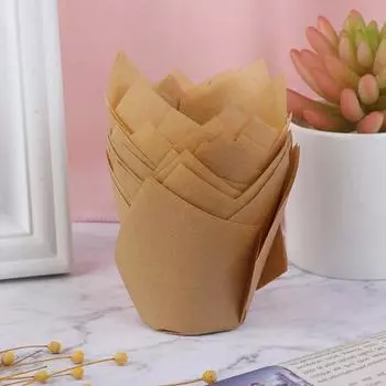 50 шт., вкладыши для обертки для кексов, чехол для маффинов, тюльпанов, бумажный декор для торта, чашки для выпечки