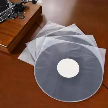 50 шт. внутренние конверты для виниловых пластинок, пылезащитные, устойчивые к царапинам, антистатические, пластиковые, с круглым дном, защитные конверты EP 7inch