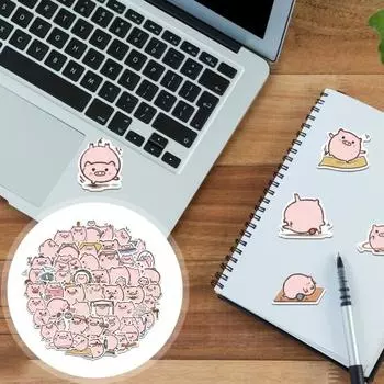 50 шт., водонепроницаемые самоклеящиеся наклейки с богатым рисунком, устойчивые к выцветанию, для ноутбуков, чехлов для телефонов, 50 шт. 1 Set