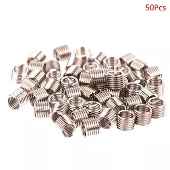 50 шт. вставная проволочная резьбовая вставка M6 X 1,0 1,5D вставка вставная проволочная резьбовая ремонтная вставка M6*1*1.5D