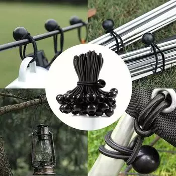 50 шт. высококачественных строп для палаток, прочные эластичные пластиковые стяжки и ручные тележки для безопасной установки палаток