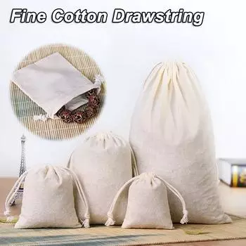 50 шт. высококачественный хлопок маленький мешочек на шнурке для дома большая вместимость сумки для хранения большой размер пищевые хлебные портативные мешки 1PCS&8X10CM