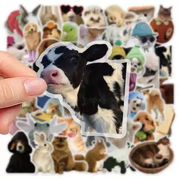 50 шт. забавные наклейки с собаками, мультяшные милые наклейки, игрушки, канцелярские принадлежности, гитара, телефон, велосипед, ноутбук, багаж, автомобиль, граффити, детские наклейки