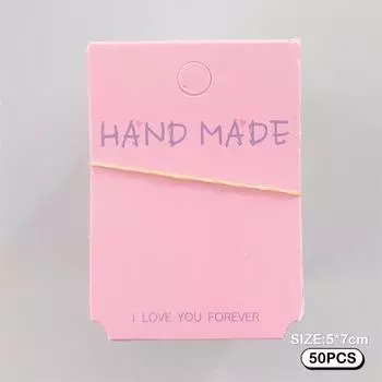 50 шт., заколка для волос, карта, упаковка для ювелирных изделий, сумка для карточек, бумажная демонстрационная карта для ожерелья, браслетов, серег, заклепок, упаковочный картон