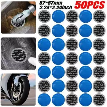 50 шт. заплатки для ремонта шин профессиональные запасные части сверхпрочная сборка авторемонтный инструмент инструменты для ремонта шин для авто мотоциклов