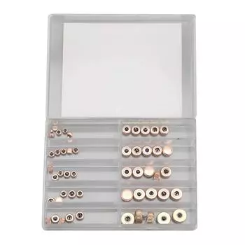 50 шт. заводная головка для часов, регулировка времени, длительный срок службы, высокая твердость, смешанный набор, металлическая сменная заводная головка для часов розового золота