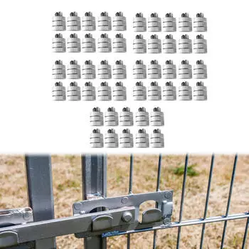 50 шт. зажимов для электроизгороди, несколько соединителей, компактный крепеж, линейный кран