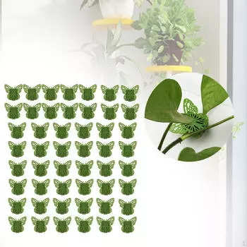 50 шт. зажимов для поддержки растений, зажимы для лазания, многоразовые зажимы для стеблей цветов, настенные крепления для растений