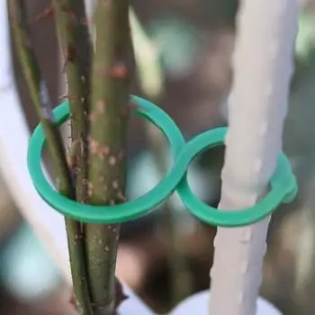 50 шт., зажимы для поддержки растений, высокая прочность, свободно изогнутые пластиковые стебли рычага для цветов, зажим для дома S