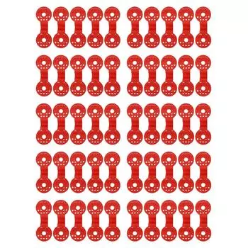 50 шт. Зажимы для затеняющей сетки, круглые, из устойчивого к старению пластика, зажим для сетки от солнца для сетки от птиц красный