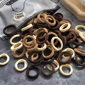 50 шт. Женские бесшовные резинки для волос с кольцом для большого пальца, держатели для хвостиков с маленькими резинками для самостоятельного изготовления, простой модный шнур для волос