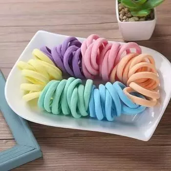 50 шт. Женские Девушки Эластичные Резинки для Волос 4 см Резинки для Волос Цветные Нейлоновые Резинки Повязка на Голову Держатель для Хвоста Аксессуары для Волос 50pcs