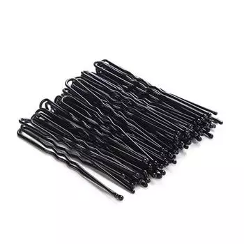 50 шт. женские шпильки U-образной формы, заколки для волос, салонные зажимы, невидимки, черные заколки для волос для женщин 6CM