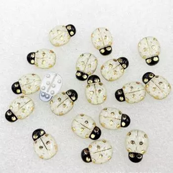 50 шт. жуки с плоской задней частью декоративные акриловые скрапбукинг домашние цветочные декоративные украшения своими руками для скрапбукинга One Size бежевый