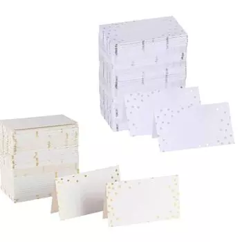 50 шт. Золотая Серебряная Фольга Карточки с Имям Бумажные Карты Для Палаток Карточки С Подписями Годовщина Свадьбы серебряный