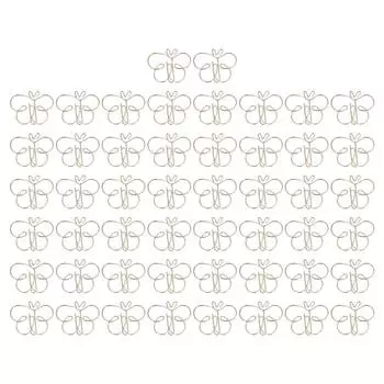 50 шт. Золотые бабочки Скрепки для гальванопокрытия Антикоррозийные Фигурки животных Скрепки для бумаги Антикоррозийные