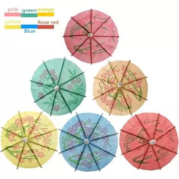 50 шт. зонтик для коктейля, зонтик разных цветов, зонтик для питья, зубочистки для напитков и еды, декоративные для вечеринки, гавайской вечеринки, дня детей разноцветный