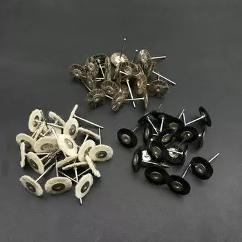 50 шт., зубная лабораторная щетка, полировальные круги, полировальные машины, вращающиеся инструменты, 2,35 мм, мягкая белая козья шерсть/щетина/полировочная щетка для пони Pony hair-50pcs