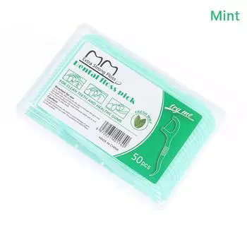 50 шт., зубная нить, межзубная щетка для чистки зубов, палочка для гигиены полости рта, фрукты