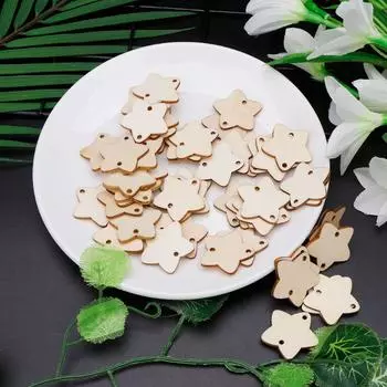 50 шт. Звездных деревянных долек с 50 железными петлями для подвесной доски с напоминанием о дне рождения своими руками