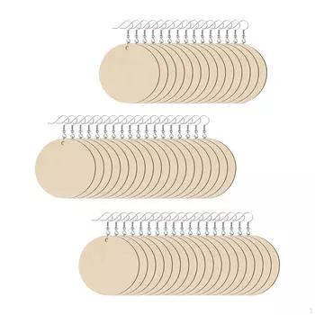 50 штук деревянных пустых сережек, незаконченные, включают крючки для сережек, 100 прыжков