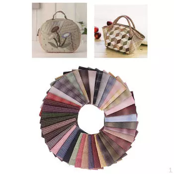 50 штук клетчатой ткани квадраты красочные стеганые для рукоделия