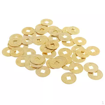 50 штук монет фэн-шуй, древние китайские монеты диаметром 0,9 дюйма, подвеска для денег I Ching