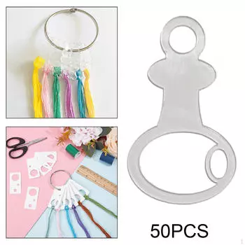 50 штук ниток мулине капли прозрачные шпульки швейные намотки прозрачные для дома C