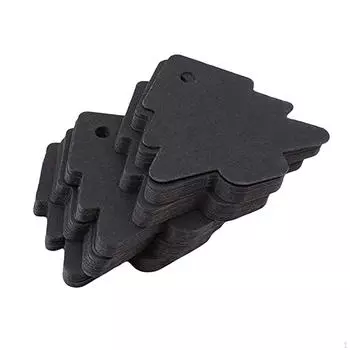 50 штук рождественских тематических бирок подвесная бирка фото реквизит DIY бумажный подарок для украшения Bkack