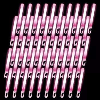 50 штук розовых Lumica больших вспышек оптом для коммерческого использования концертов живых мероприятий фонариков-ручек химических ламп фестивалей летних каникул (Обычный тип)