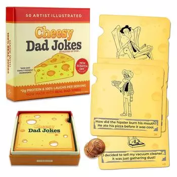 50 штук скретч-карт Daddy Cheese, шутки для детей и взрослых, семейное развлечение, забавные подарки(Версия для скретча) One Size